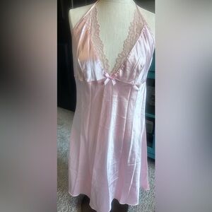 Pink lace and silk slip medium NWOT